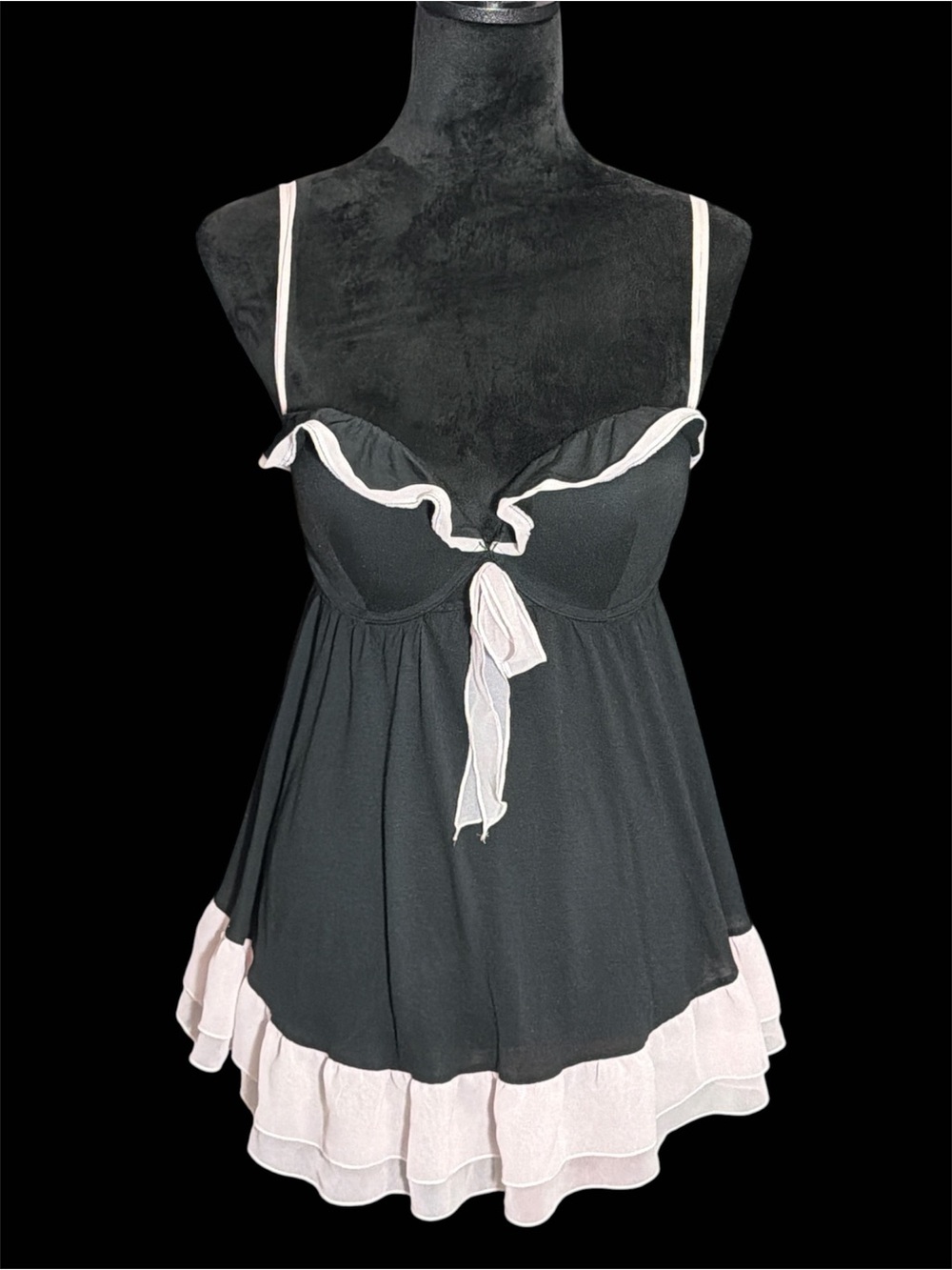 Victoria's Secret Black and Blush Lined Bra